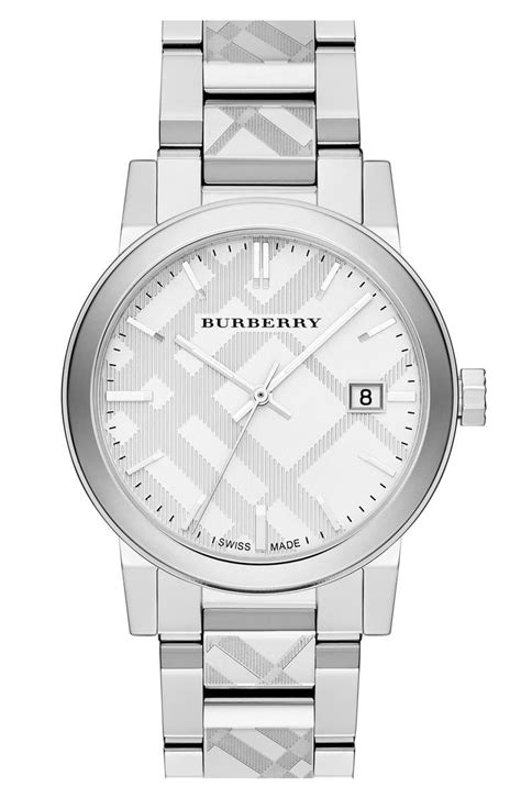 burberry large check stamped bracelet watch ราคา|Burberry Check ราคา .